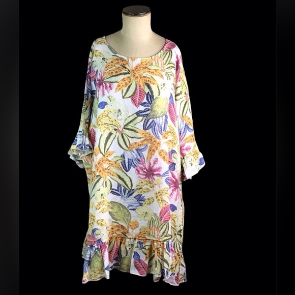 Piazza Del Tempio Multicolor Floral Oversized Dress, M , EUC - Picture 1 of 5